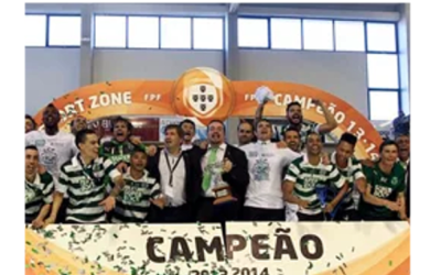 2014 – Bicampeões nacionais de Futsal (11º título) com boa réplica do Fundão