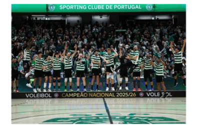 2026 – Bicampeões Nacionais de Voleibol, com 3 triunfos claros sobre o Benfica!